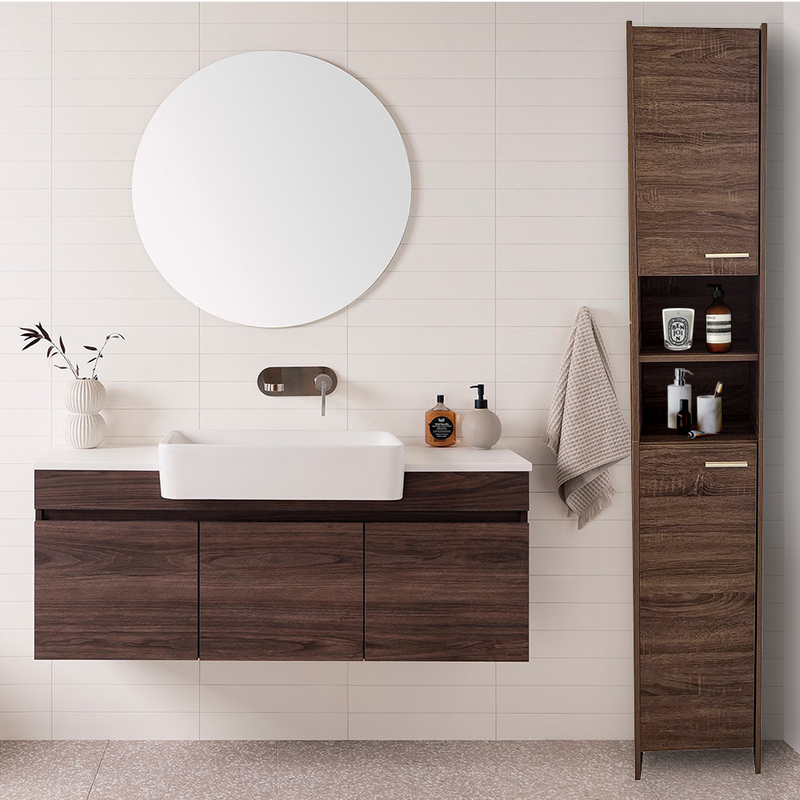 Narrow tallboy on sale bathroom cabinet