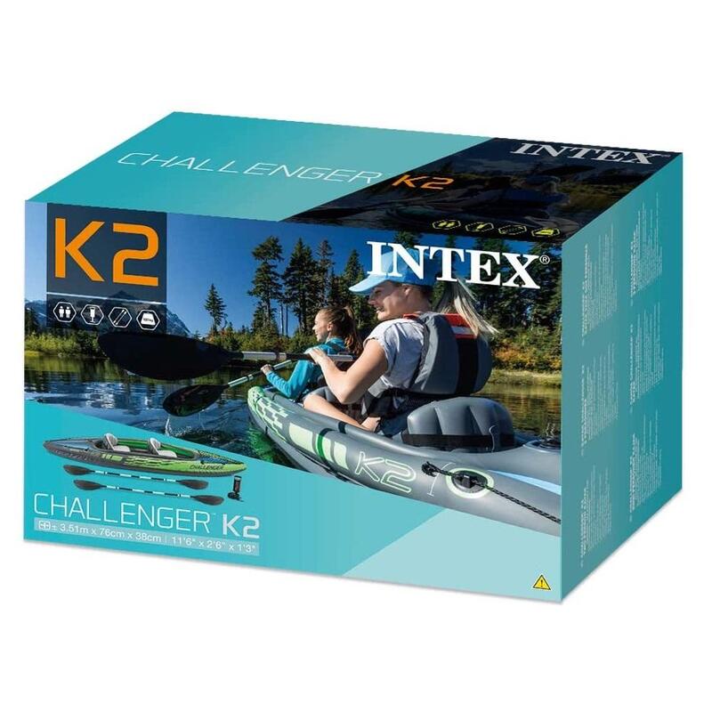 Intex Recreation Inflatable Challenger Boat Set - 2 seater