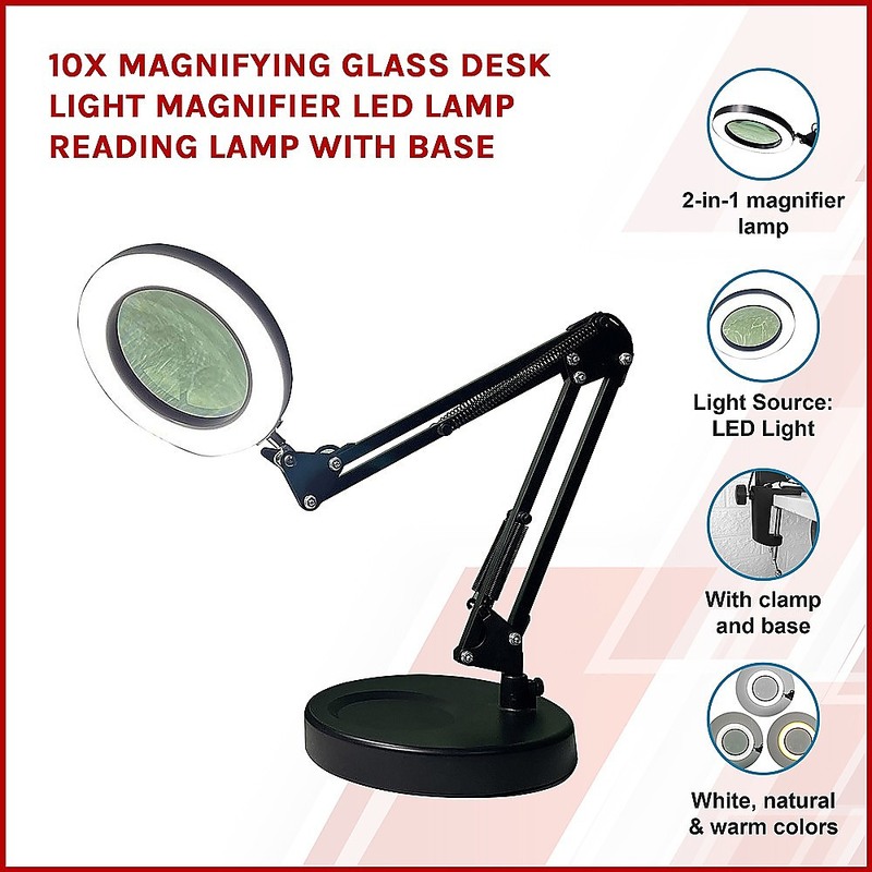 Desk magnifying deals glass