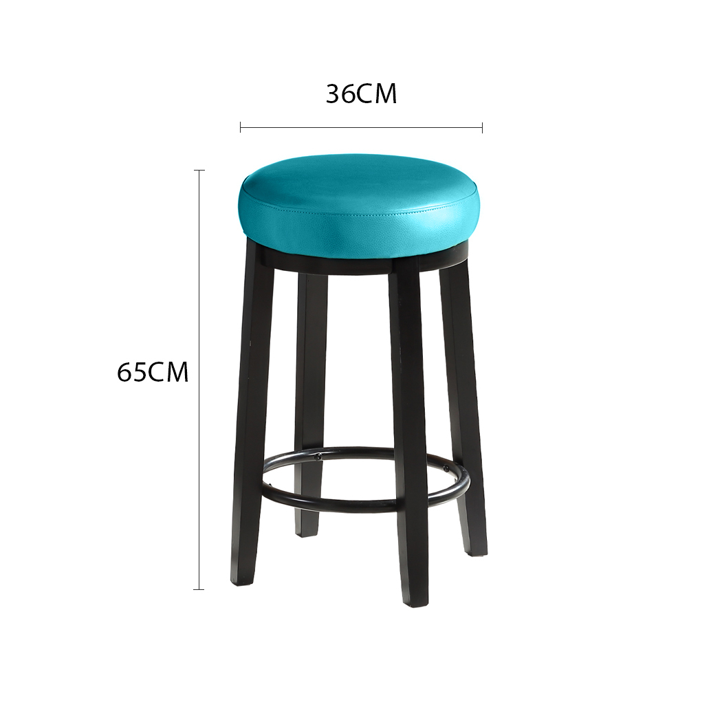 turquoise wood bar stools