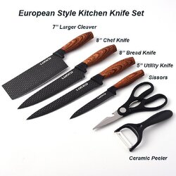 EVERRICH 5-in-1 Professional Kitchen Set Scissor Peeler Cleaver