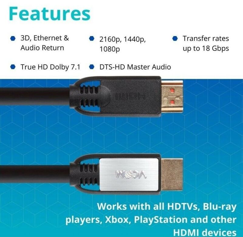 Ultra HDMI Cable 5m HDMI 2.0V Support 4K 2160P,1080P,3D,Audio Return+  Ethernet