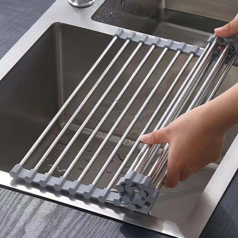 Roll-up Sink Dish Drying Rack Drying Mat with 304 - China Kitchenware and  Kitchen Tool price