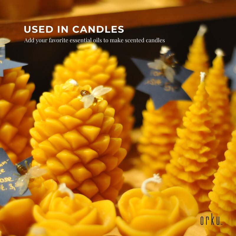 500g Tub Organic Beeswax Pellets Pharmaceutical Cosmetic Candle Yellow Bees  Wax