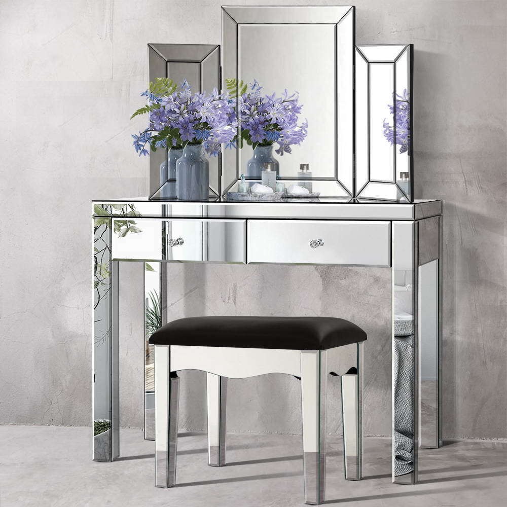 Artiss Mirrored Furniture Dressing Table Dresser Chest of Drawers ...