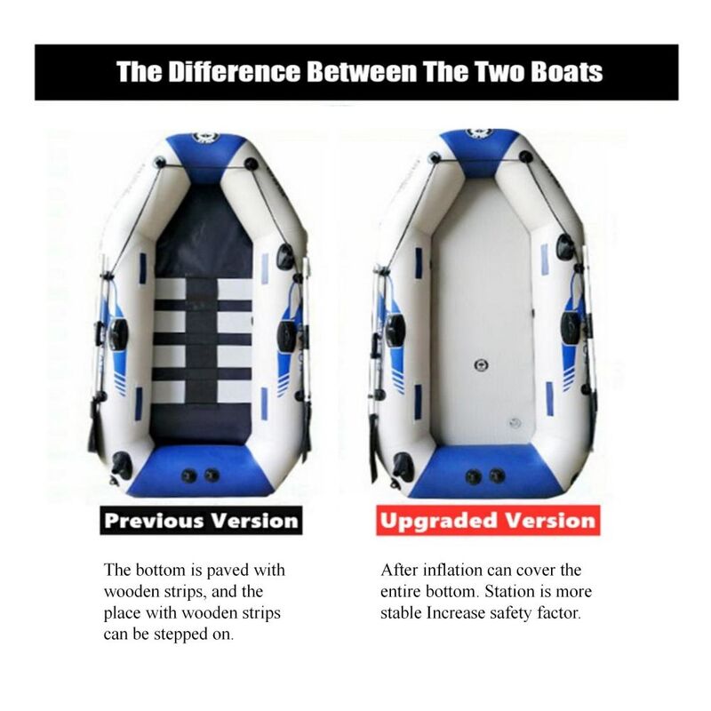 2.3M Inflatable Boat Dinghy with Hard Air-Deck Fishing Boat Wear Resistant