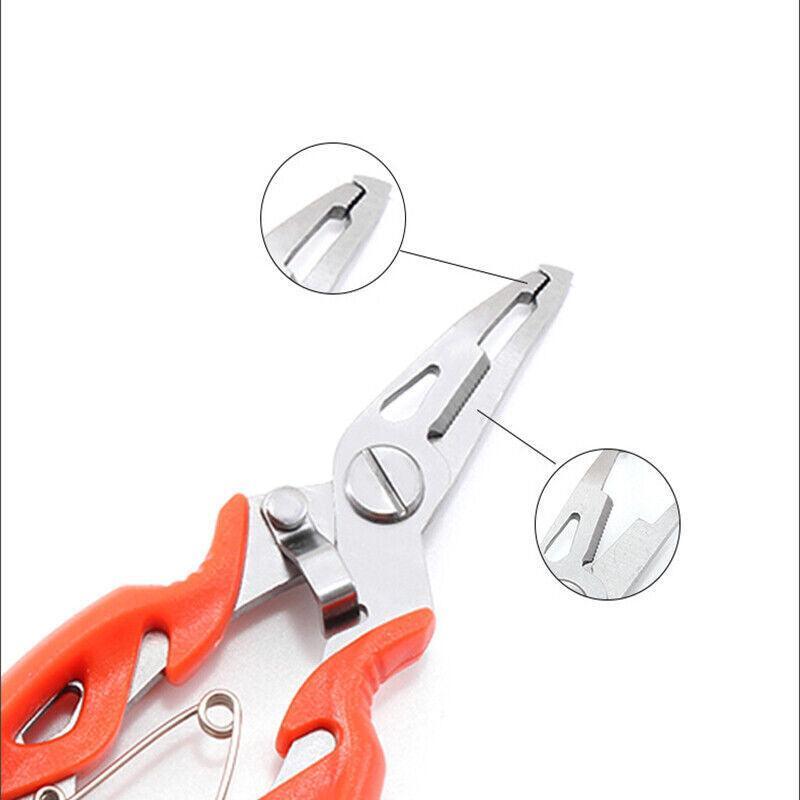Fishing Pliers Scissors Line Cutter Braid Split Ring Tool Lip Grip Tackle Au