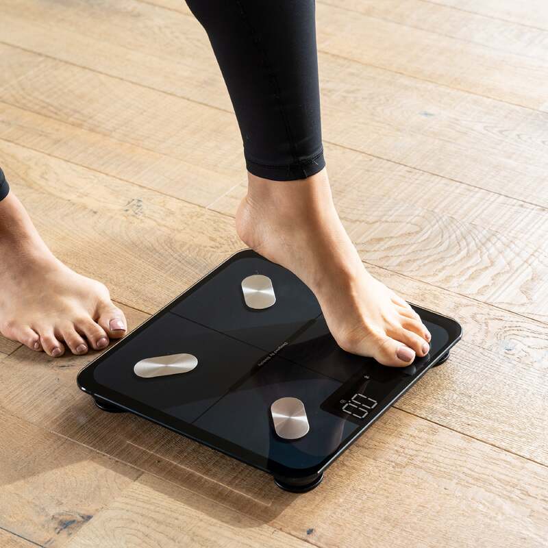 Jade Yoga Harmony Mat - Raspberry & Etekcity Scale for Body Weight and Fat  Percentage - Black Bundle