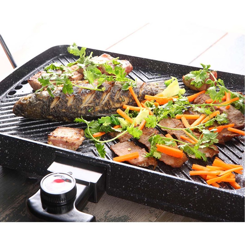 SOGA 2 in 1 Electric Non-Stick BBQ Teppanyaki Grill Plate