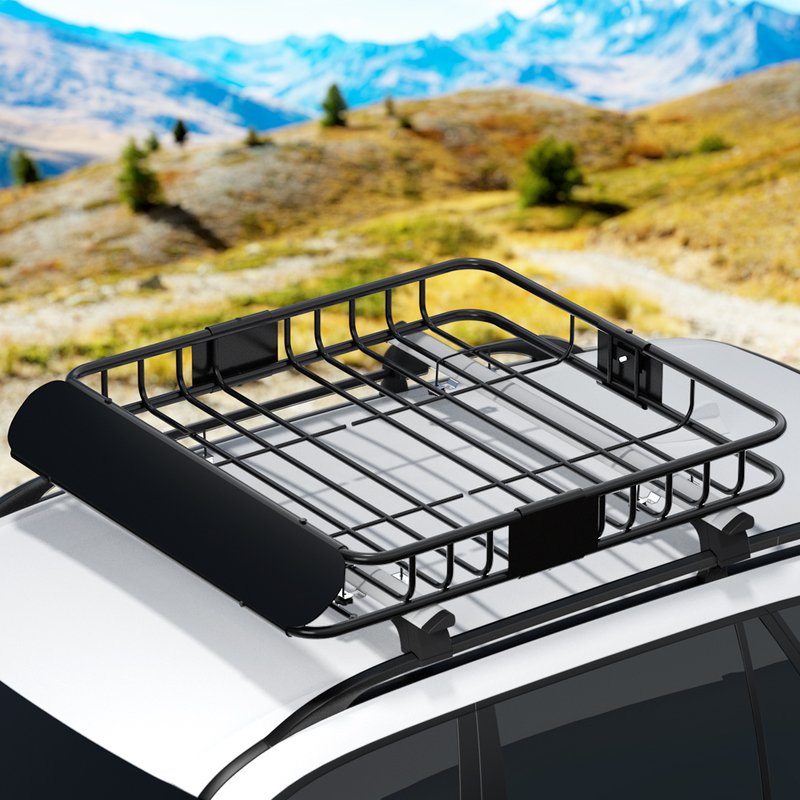 UNIVERSAL CAR ROOF RACK BASKET TRAY LUGGAGE CARGO CARRIER