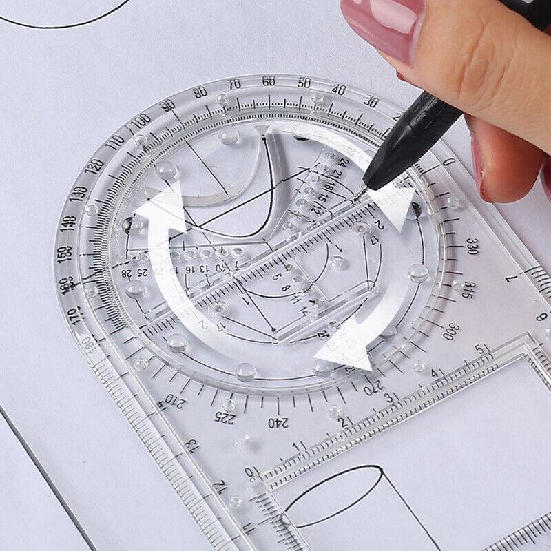 1pc Multifunctional Geometric Ruler For Primary And Secondary
