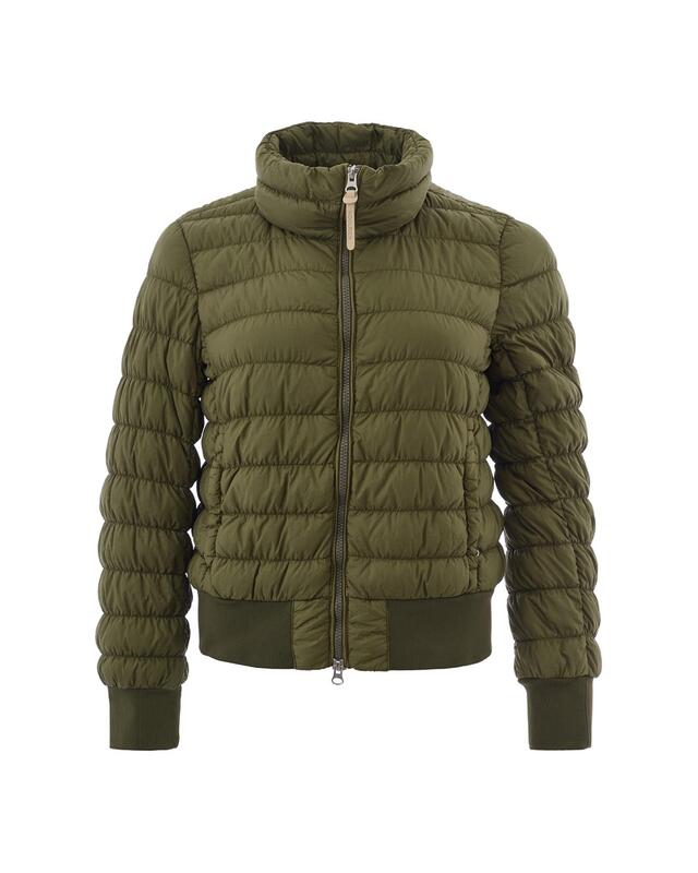 Green quilted bomber deals jacket womens