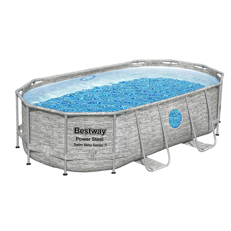 Bestway Swimming Pool 427x250x100cm Steel Frame Above Ground Pools ...