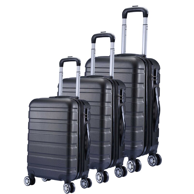 Milano XPander 3pc ABS Luggage Suitcase Luxury Hard Case Shockproof ...