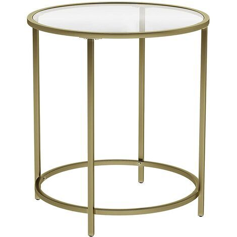 glass table with gold trim