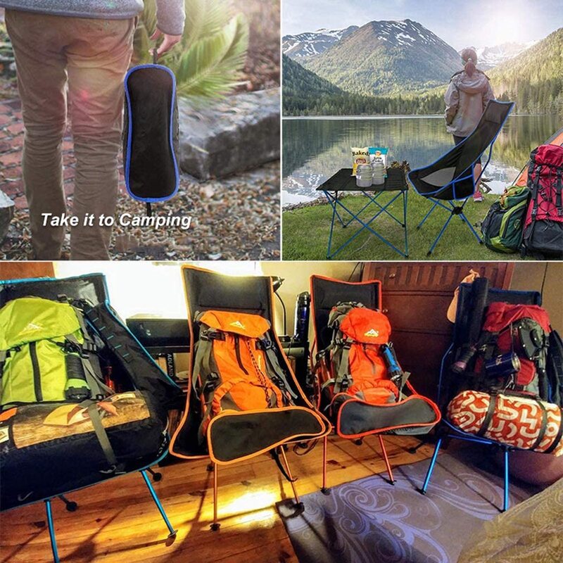 Camping Chair Folding High Back Backpacking Chair with Headrest ...