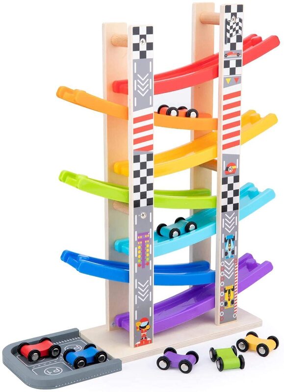 Car Ramp Racer Toy for Toddler - Baby Car Race Track Vehicle Playsets ...