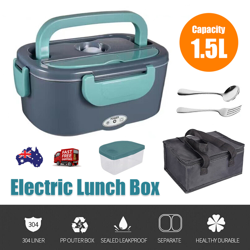 ToastyBox Electric Lunch Box - 75W Portable and Leakproof Food Heater with  1.8L Removable Stainless Steel Container - For Car, Truck, and Home and  Office Use - Vysta Home