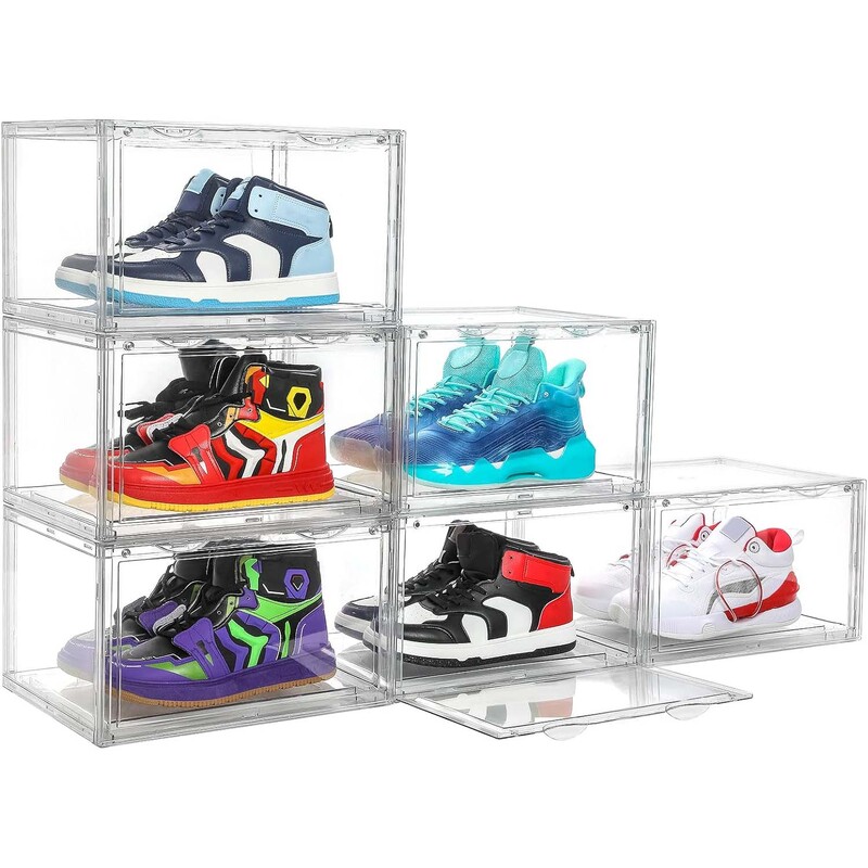 Large Capacity Transparent Side Open Shoe Box Basketball Shoes