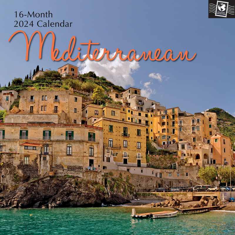 Mediterranean 2024 Square Wall Calendar 16 Month Planner Christmas New   BO20 DS 97157 